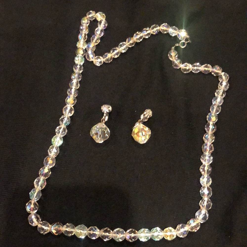 Aurora Borealis Necklace and Earrings
